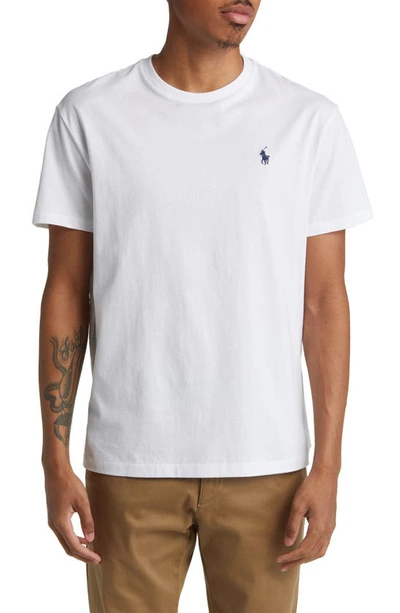 Polo Ralph Lauren Classic Fit Jersey Crewneck T-shirt In White