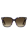 CARRERA EYEWEAR 55MM RECTANGULAR SUNGLASSES