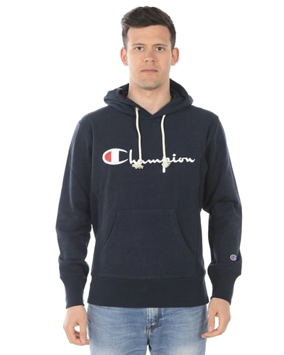 Champion Sweatshirt Hoodie In Blue