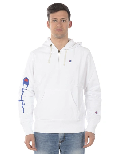 Champion Sweatshirt Hoodie In White