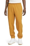 Nike Men's Solo Swoosh Fleece Pants In Desert Ochre/ White