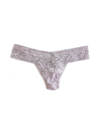 Hanky Panky Signature Lace Low Rise Thong Steel Grey