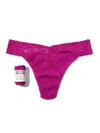 Hanky Panky Signature Lace Original Rise Thong In Pink