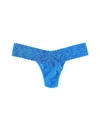 Hanky Panky Signature Lace Low Rise Thong Cerulean Blue