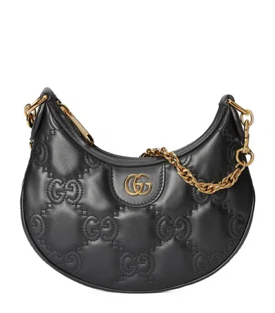Gucci Mini Matelassé Leather Gg Shoulder Bag In Black