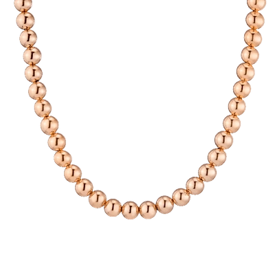 Aurate New York Gold Ball Necklace 8mm In Rose