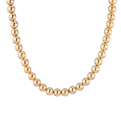 Aurate New York Gold Ball Necklace 8mm In Yellow