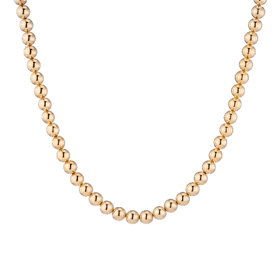 Aurate New York Gold Ball Necklace 6mm In Yellow
