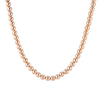 Aurate New York Gold Ball Necklace 6mm In Rose