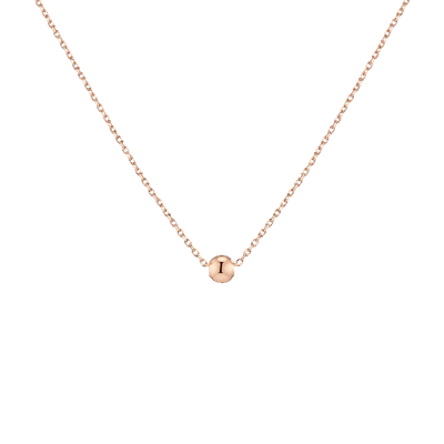 Aurate New York Gold Ball Pendant Necklace In Rose
