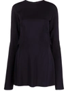 032c Flounced Mini Dress In Black