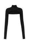 Dolce & Gabbana Viscose-blend Knit Shrug In Black