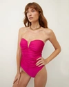 Veronica Beard Arpel One-piece Swimsuit In Fuchsia