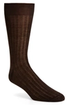 CANALI COTTON RIB DRESS SOCKS