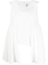 Comme Des Garçons Comme Des Garcons Asymmetric Tank Top In White