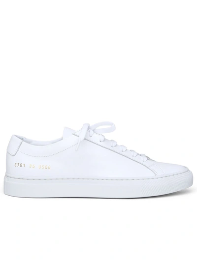 COMMON PROJECTS COMMON PROJECTS WHITE LEATHER ACHILLES SNEAKERS