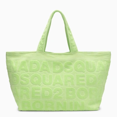 Dsquared2 Sponge Jacquard Tote Bag In Green