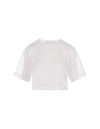 OFF-WHITE OFF- MESH CROP T-SHIRT WITH LOGO