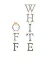 OFF-WHITE OFF-WHITE PAVÈ PENDANT EARRINGS WITH BLUE LOGO