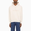 Sunnei Logo Print Cotton Fleece Hoodie In Beige