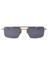 Valentino Vi Studded Rectangular Sunglasses In 111a Gld - Blk