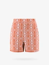 Max Mara Anagni Jersey Logo Jacquard Mini Shorts In Orange