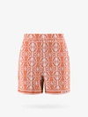 Max Mara Anagni Jersey Logo Jacquard Mini Shorts In Peach