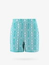 Max Mara Anagni Jersey Logo Jacquard Mini Shorts In Light Blue