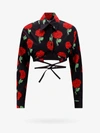 Versace Jeans Couture Roses Shirt In Black