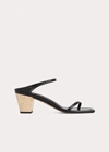 Totême The City Leather Sandals In Black