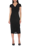 ALEXIA ADMOR ORINE DRAPED SHEATH DRESS