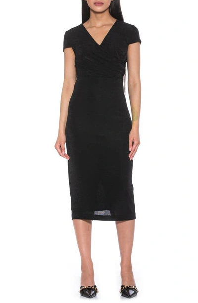 Alexia Admor Orine Draped Sheath Dress In Black