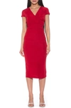 Alexia Admor Orine Draped Sheath Dress In Red
