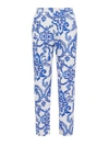 L Agence Ludivine Cropped Trousers In White Multi Mediterranean Toile