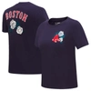 PRO STANDARD PRO STANDARD NAVY BOSTON RED SOX ROSES FITTED T-SHIRT