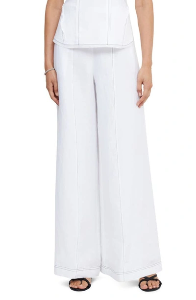 Bec & Bridge White Manon Trousers In Ivory