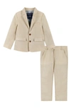 ANDY & EVAN KIDS' TWO-PIECE LINEN & COTTON SUIT