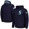 Pro Standard Navy Seattle Mariners Team Logo Pullover Hoodie In Navy