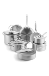 Greenpan Venice Pro 13-piece Stainless Steel Ceramic Nonstick Cookware Set In Stainless Steel