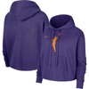 Nike Purple Wnba Logowoman Team 13 Cropped Pullover Hoodie In Purple