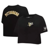Pro Standard Black Pittsburgh Penguins Classic Boxy Cropped T-shirt In Black