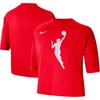 NIKE NIKE RED WNBA LOGOWOMAN TEAM 13 CROPPED BOXY T-SHIRT