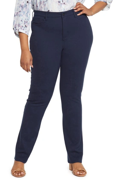 Nydj Marilyn Straight Leg Pants In Blue