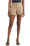 Ag Caden Tailored Trouser Shorts In Sulfur Desert Taupe