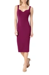 Dress The Population Sloane Sleeveless Sheath Dress In Dark Magenta