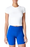 Sweaty Betty Athlete Seamless Crop T-shirt In White