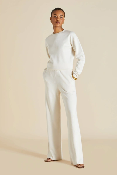 Olivia Von Halle Carmel Alaska Silk-cashmere Tracksuit