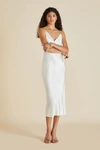 Olivia Von Halle Issa Ivory Silk Satin Slip Dress ModeSens