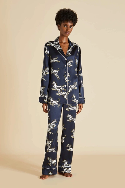 Olivia Von Halle Lila Zizi Silk Satin Pyjama Set