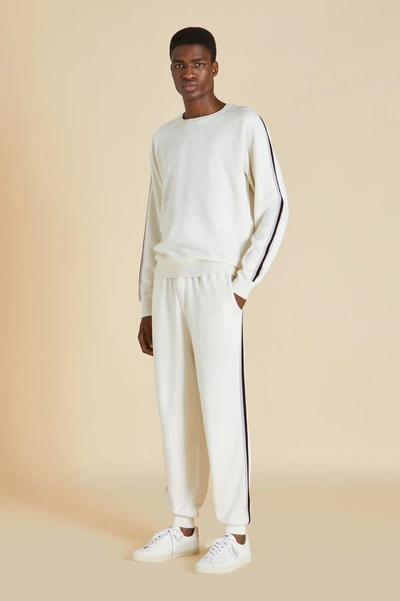 Gia Alaska Ivory Tracksuit in Silk-Cashmere